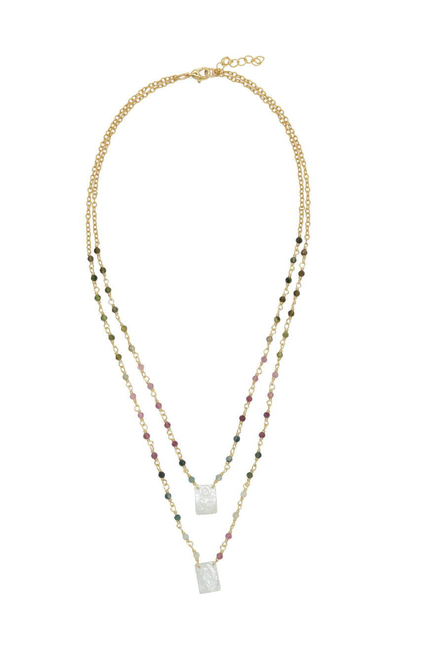 Escapulario doble engarzado