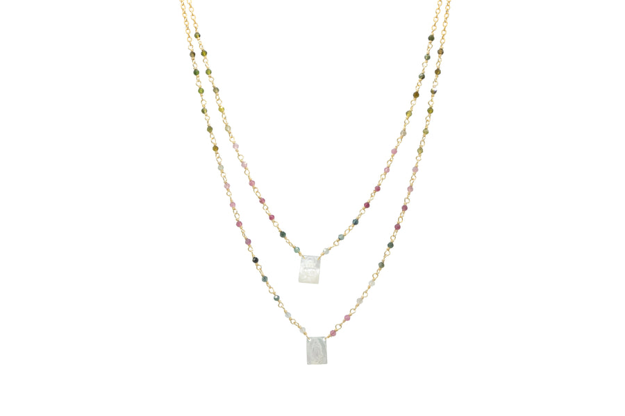 Escapulario doble engarzado