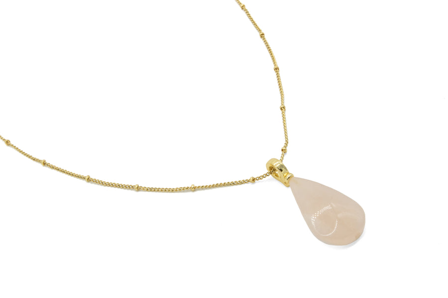 Collar gota de cuarzo jumbo