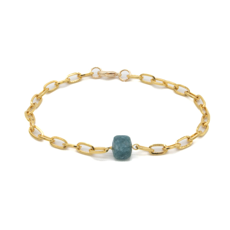 Pulsera jumbo piedra natural central