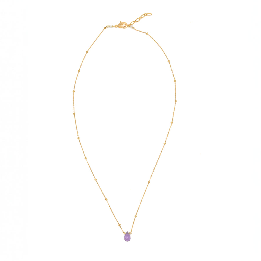 Collar con mini cuarzo gota