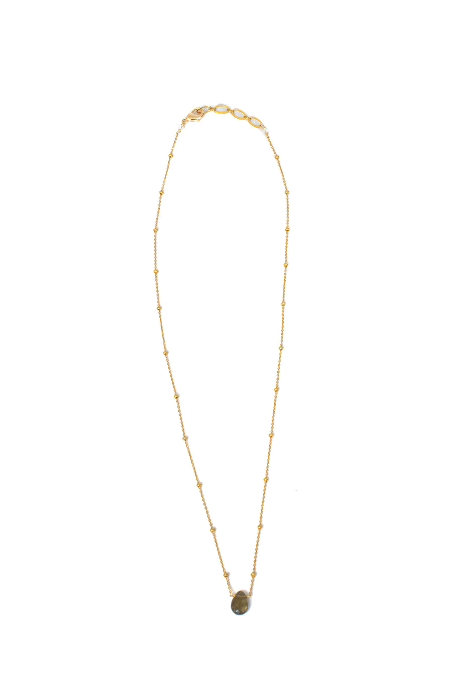 Collar con mini cuarzo gota