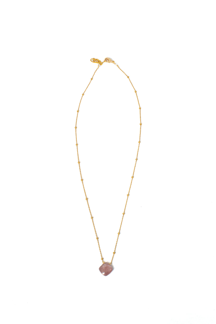 Collar con mini cuarzo gota
