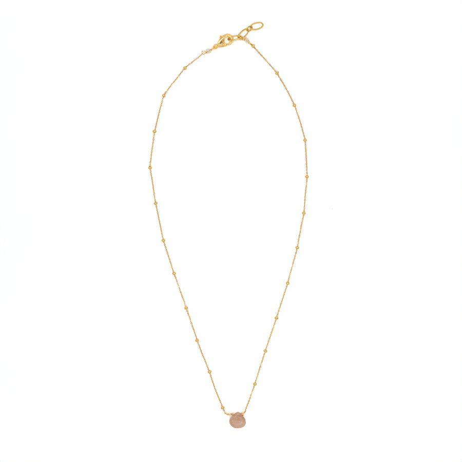Collar con mini cuarzo gota