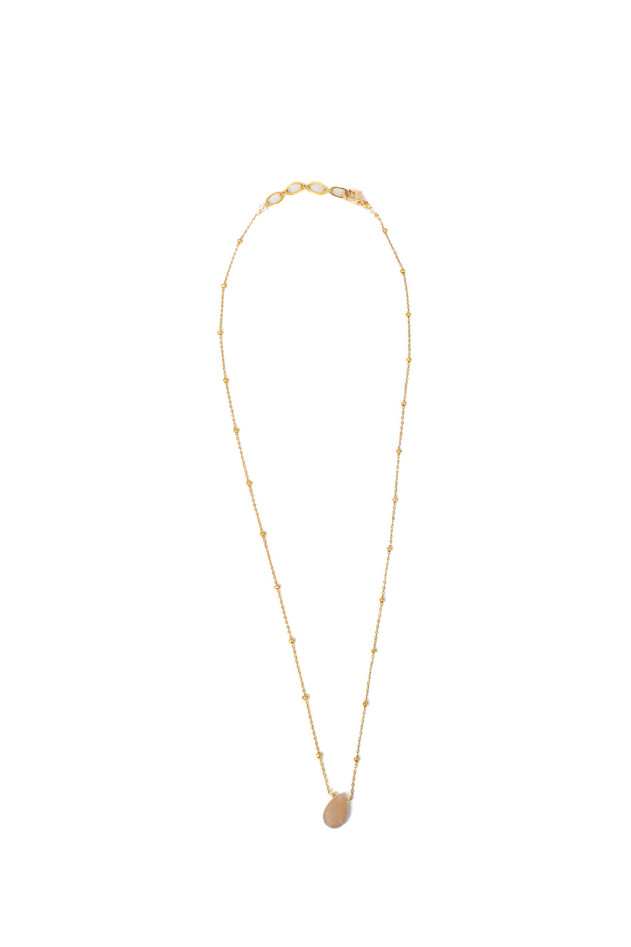 Collar con mini cuarzo gota