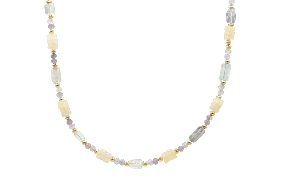 Collar corto de amatista