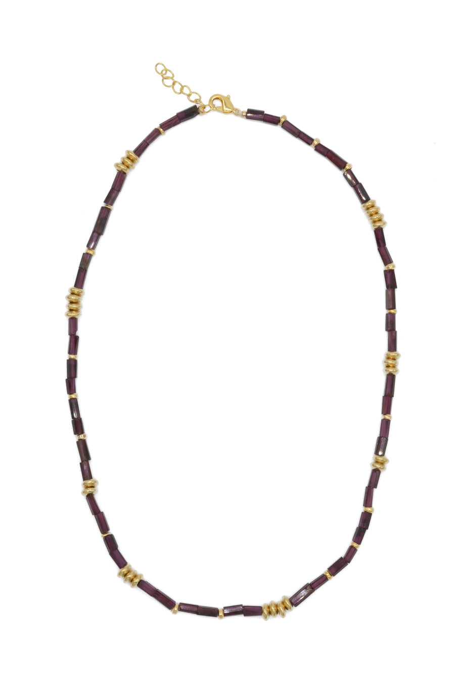 Collar de granate tubo