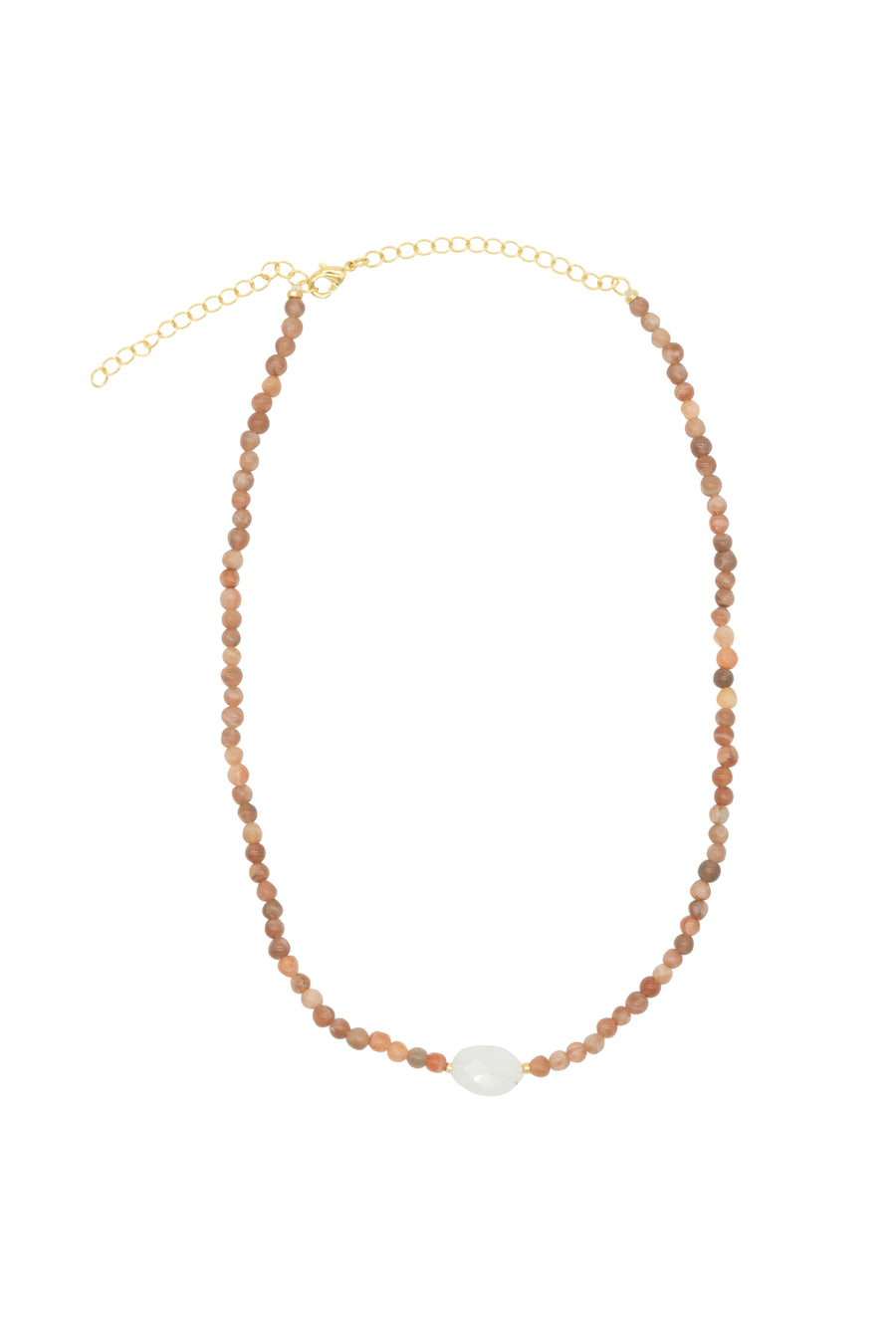 Collar de cuarzos con morganita