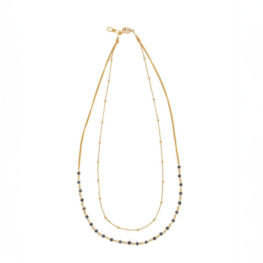 Collar doble con cuarzos engarzados