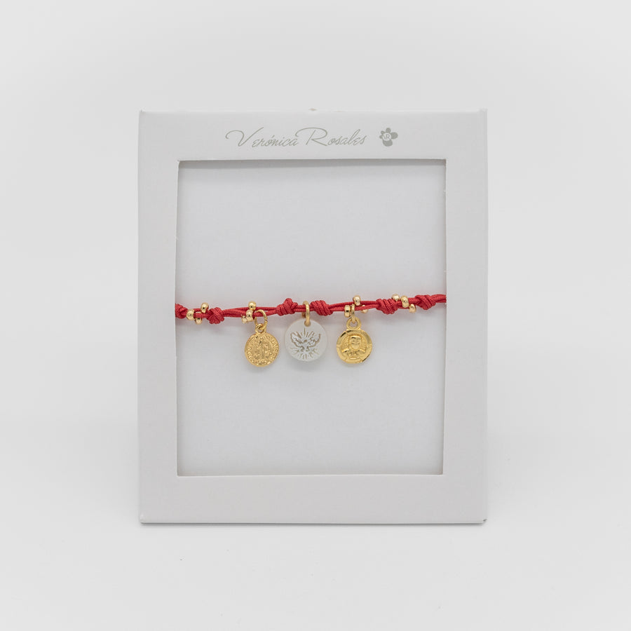 Pulsera de charms con escapulario