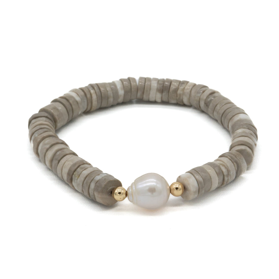 Pulsera de pukas con perla jumbo