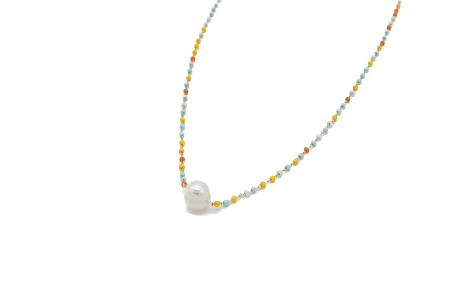 Collar colores engarzado mini chaquira