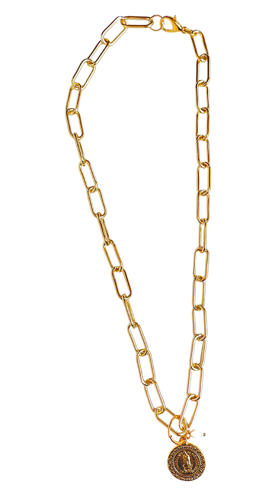 Collar de cadena con la Virgen de Guadalupe