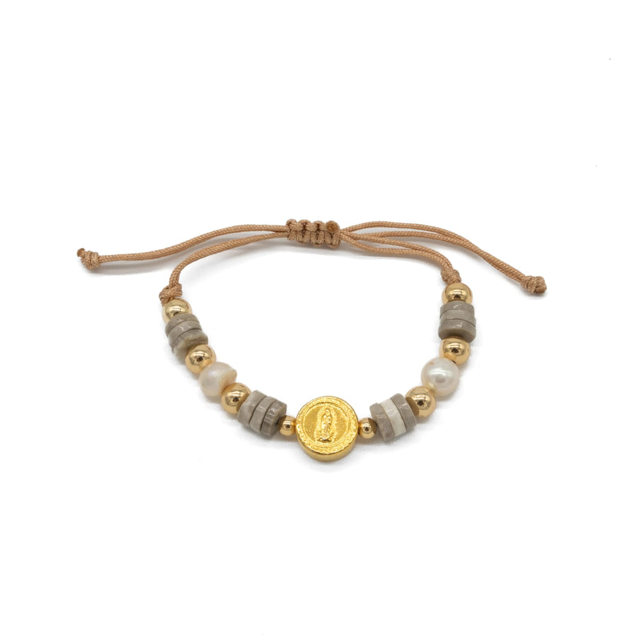 Pulsera de Virgen de Guadalupe con pukas