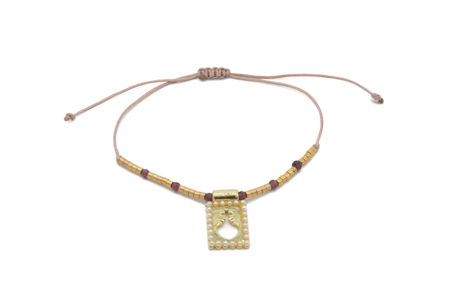 Pulsera ajustable miyuki Sagrado Corazón de Jesús