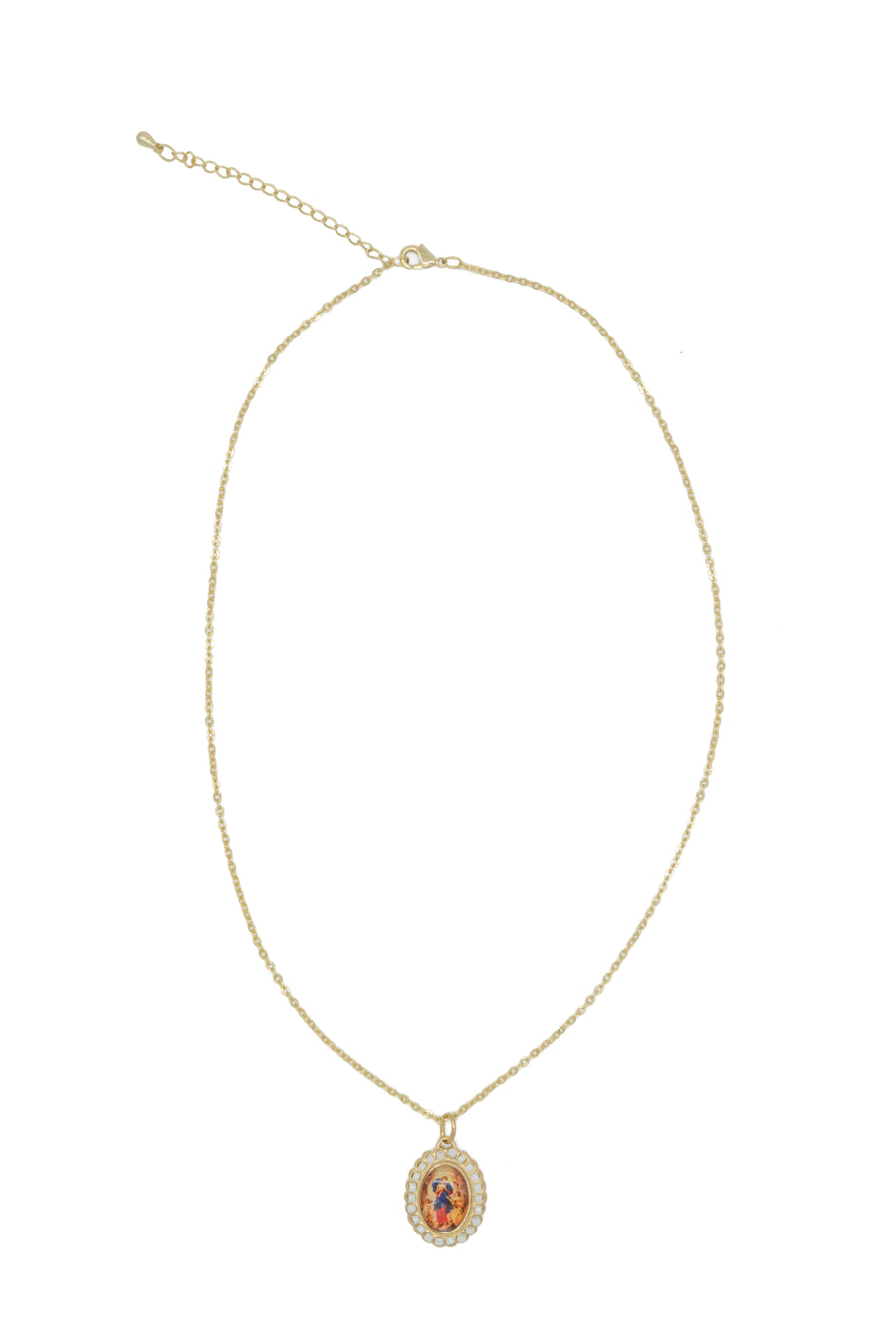 Collar Desatanudos medalla bordada