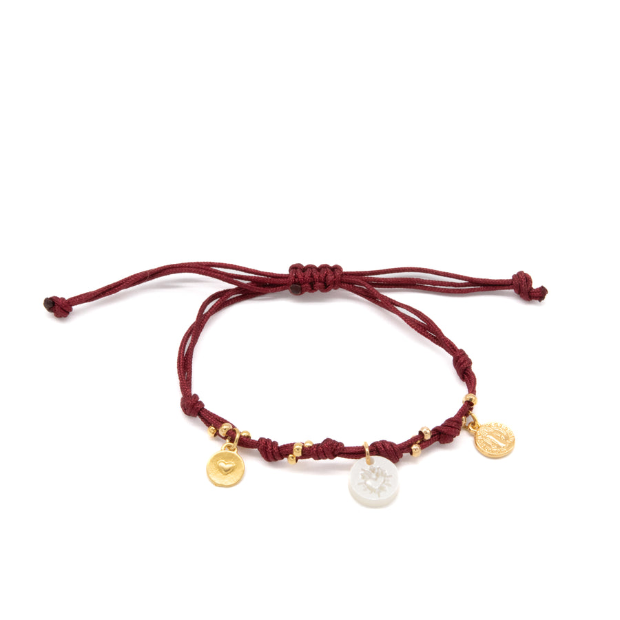 Pulsera de charms con escapulario