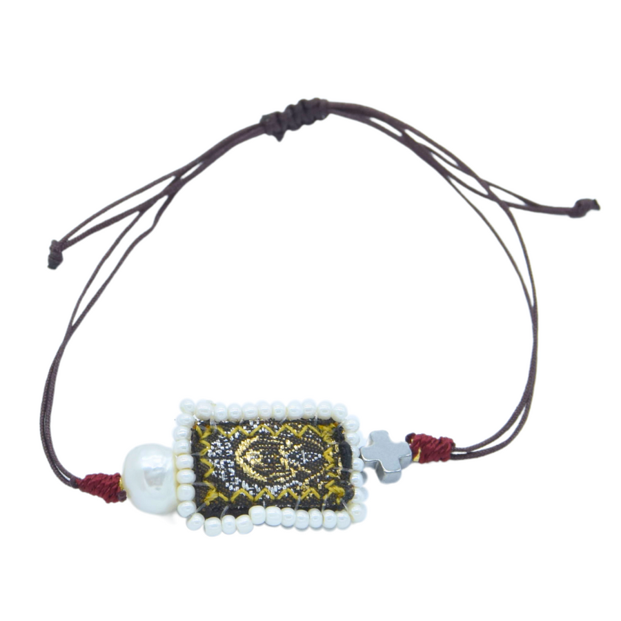Pulsera de Escapulario bordado