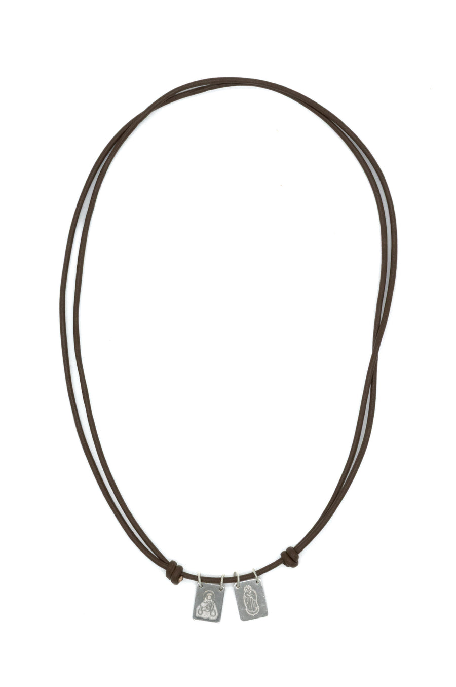 Collar de piel con Escapulario