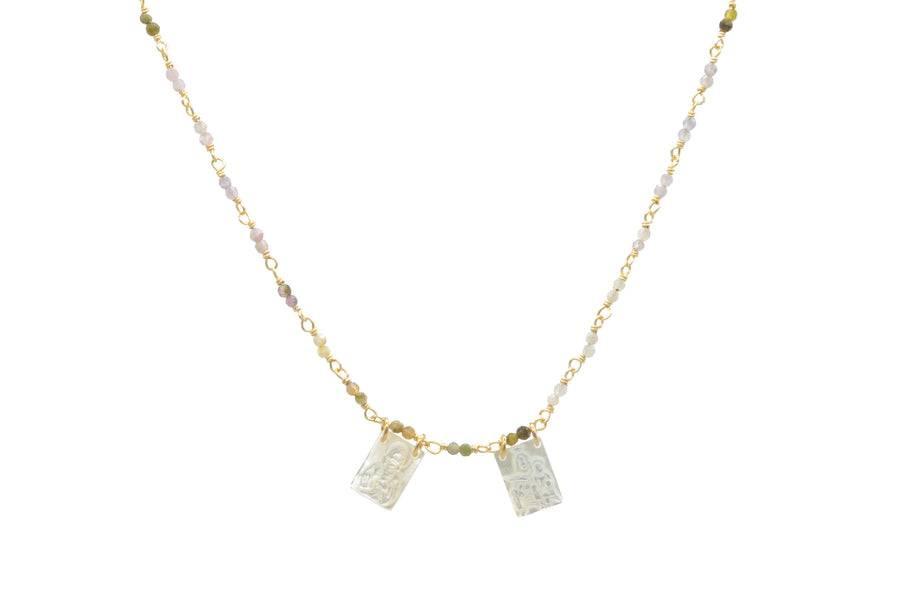 Collar de Escapulario con turmalinas