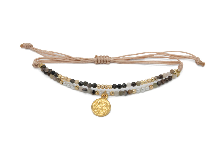 Pulsera de escapulario ajustable doble