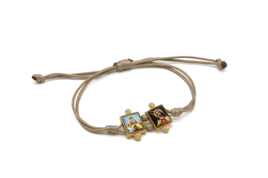 Pulsera Escapulario color ajustable cordón