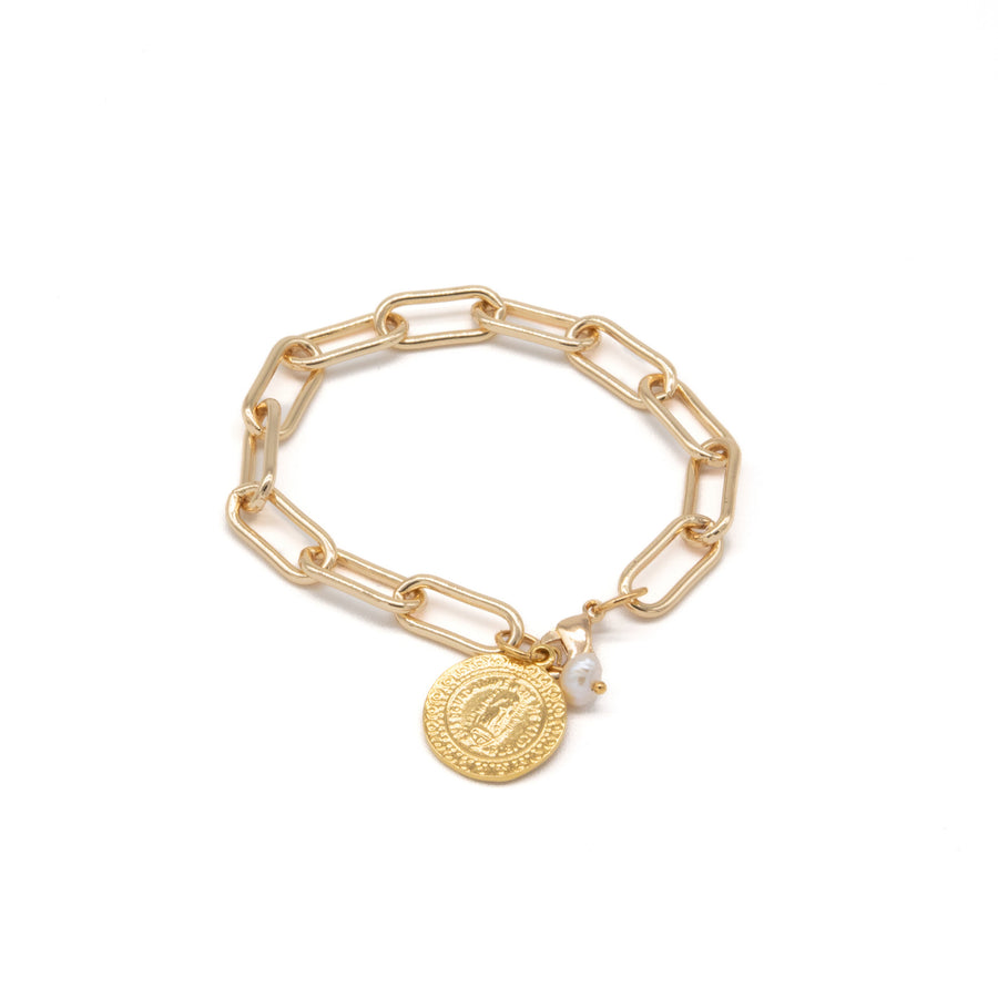 Pulsera de cadena con Virgen de Guadalupe