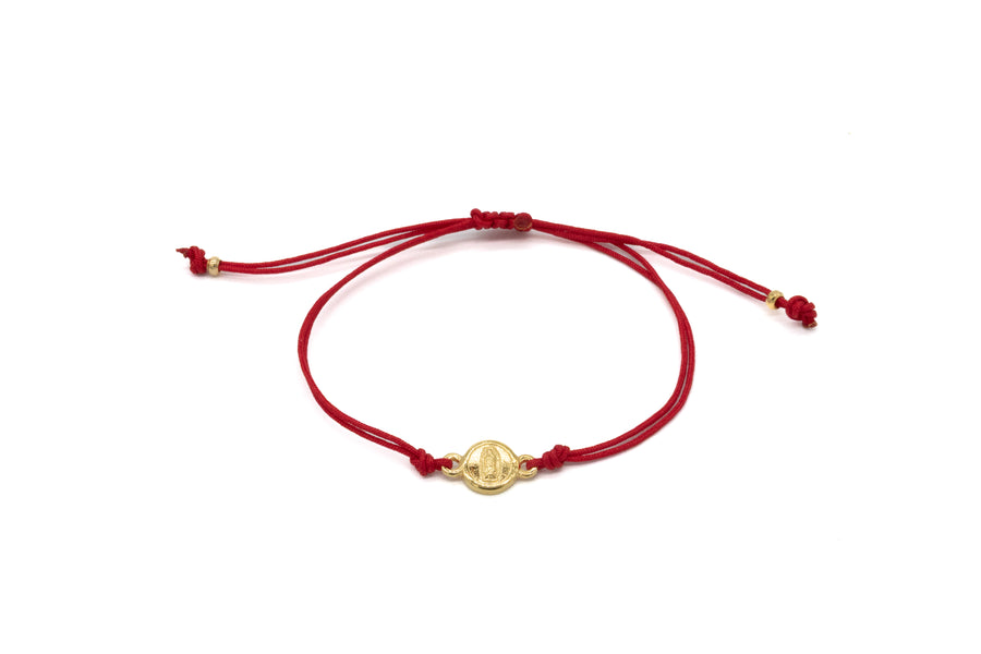 Pulsera de hilo con Virgen de Guadalupe