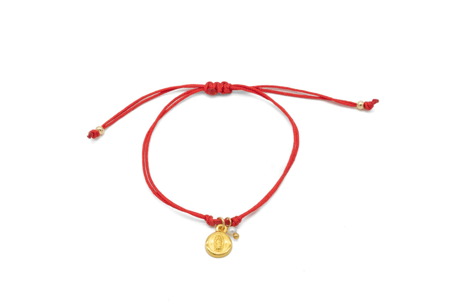 Pulsera de Virgen de Guadalupe y mini perla