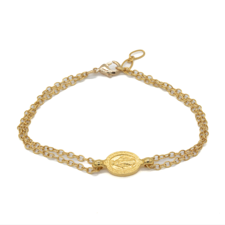 Pulsera doble de Virgen Milagrosa