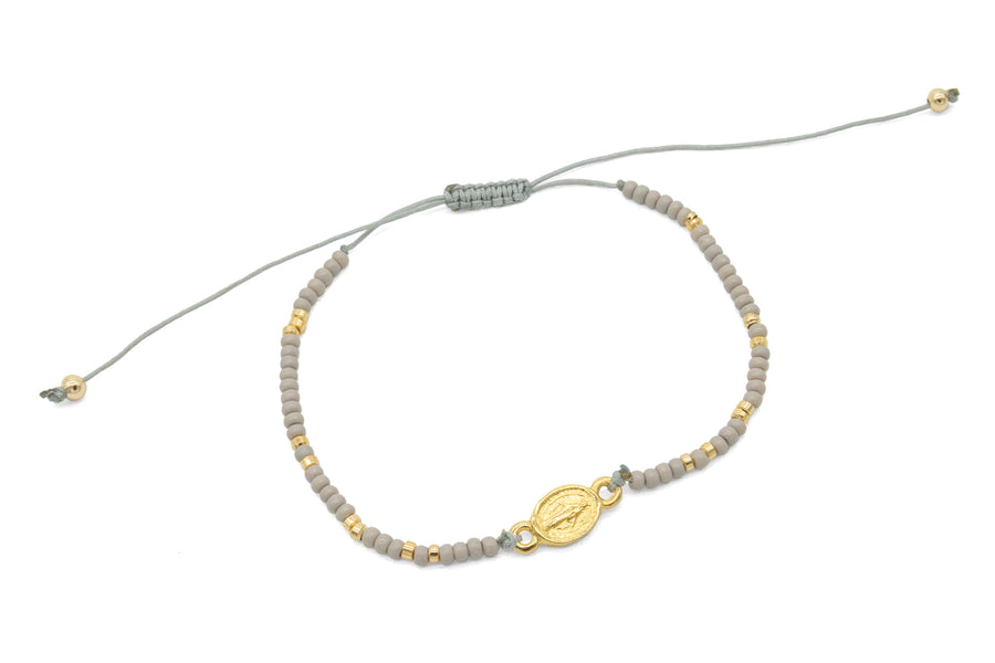 Pulsera ajustable Virgen Milagrosa miyuki