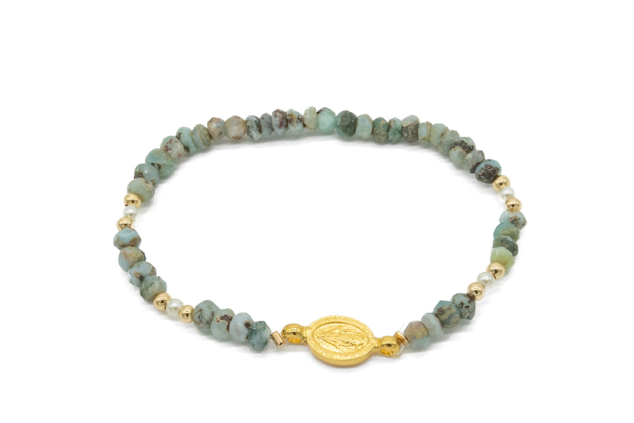 Pulsera Virgen Milagrosa facetada