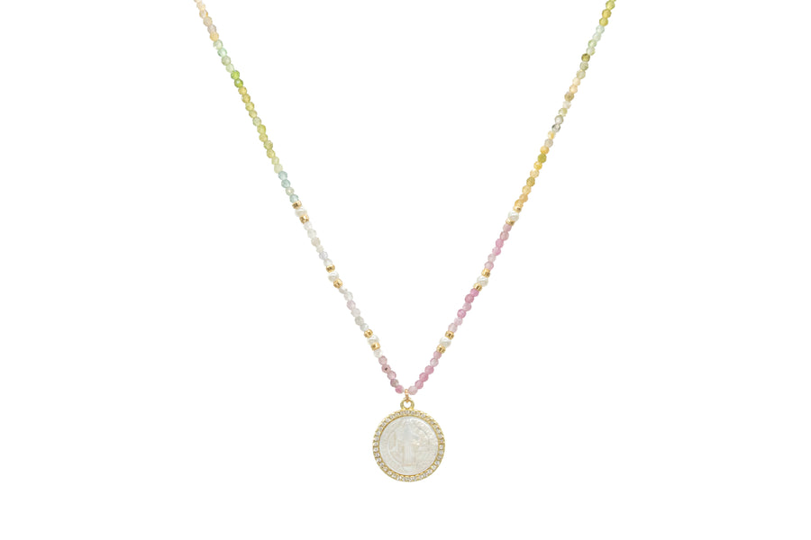 Collar San Benito zirconia con turmalina